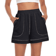 thumbnail image 3 of Jusfitsu Workout Sweat Shorts for Women High Waisted Gym Running Athletic Short with Pockets Casual, 3 of 7