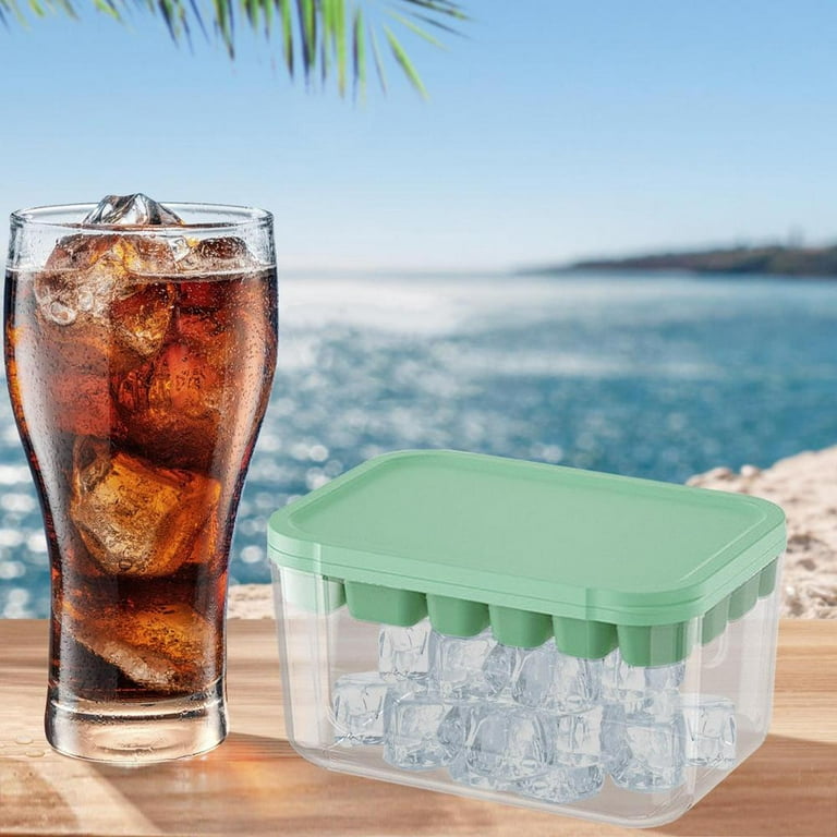 Tohuu Ice Cube Tray 24-grid Silicone Ice Cube Tray with Lid Ice Trays for Freezer  Ice Tray Mold for Chilled Drink Cocktail And Smoothie Whisky Coffee there 