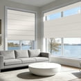 thumbnail image 3 of ZimJAHO No Drill Roman Shades – Top Down Bottom Up, Cordless Blackout Blinds for Bedroom, UV Blocking, Easy Install, White, 30.5"Wx48"H, 3 of 11