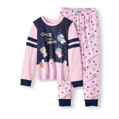 Peppa Pig Sporty Long Sleeve 2pc Sleep Set (Little Girls & Big Girls)