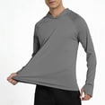 thumbnail image 4 of Fishing Shirts for Men UPF 50+ Sun Protection Long Sleeve Shirts Uv Spf Performance Fishing Swimming Lightweight Hoodie with Hood Quick Dry T-Shirts Rash Guards@100, 4 of 5