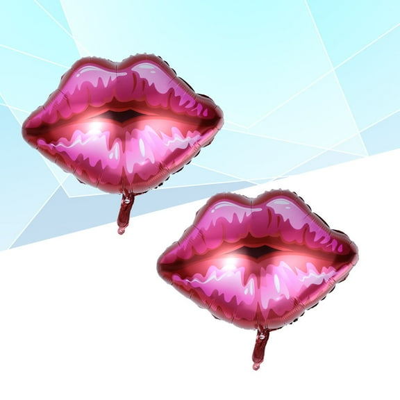 HINTRMENT 2Pcs Red Lip Balloons Aluminum Film Foil Balloons for Valentine's Day Decorations