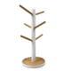 thumbnail image 1 of Estante de madera para tazas para beber, taza de agua, soporte para colgar, soporte para almacenamiento de cocina, organizador para el hogar, color blanco Jumpingount HA003833-02, 1 of 7