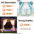 thumbnail image 4 of 6.6FT x 5FT Square Backdrop Stand, Wedding Arches for Ceremony, Rectangular Metal Balloon Arch Stand Garden Arbor Frame for Wedding Birthday Party Photo Booth Background Decoration, 4 of 12