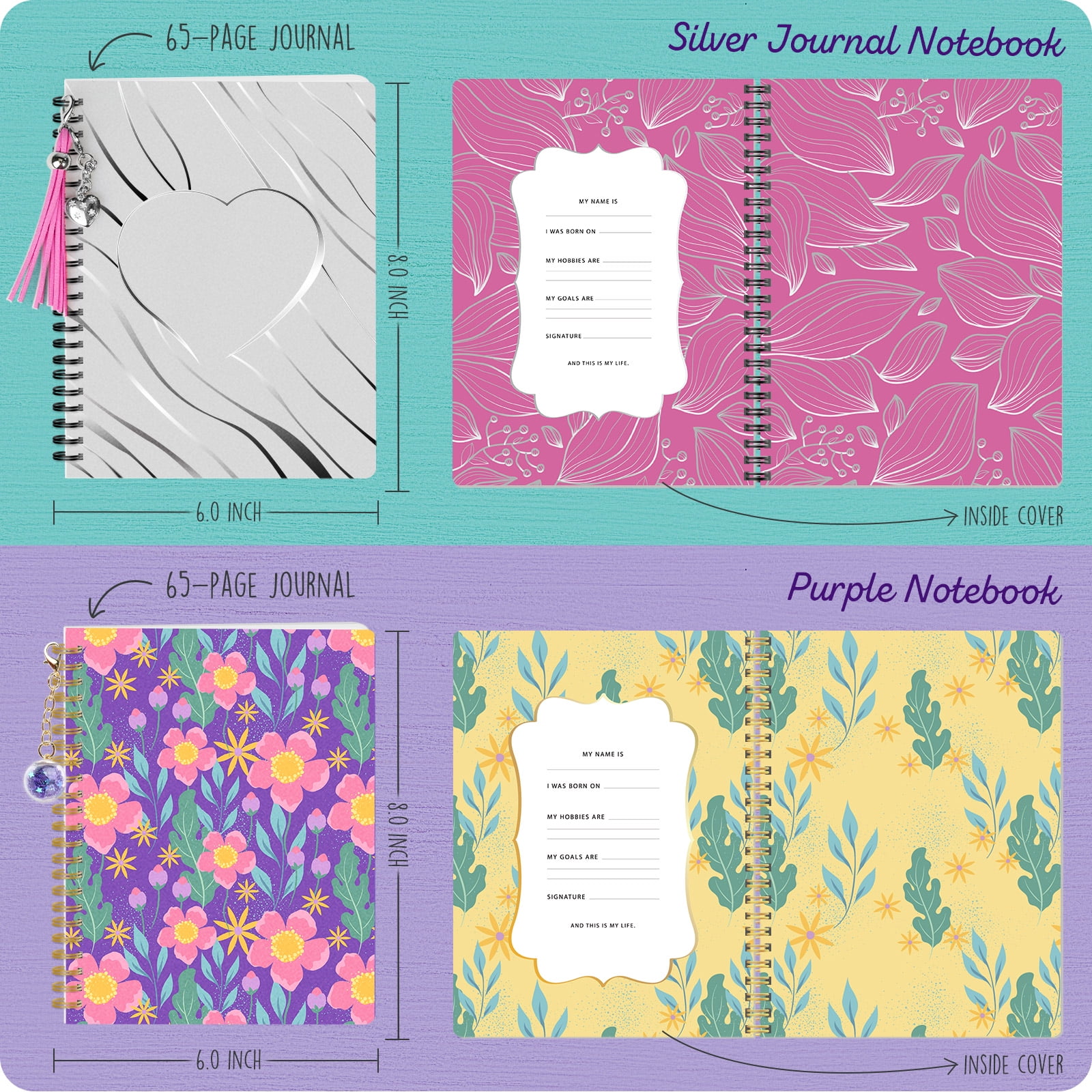 2-Pack Mega DIY Journal Kit – Art & Craft Set for Tweens – Cool  Birthday Gift Ideas for Girls Ages 8-12 – Scrapbook & Diary Kit