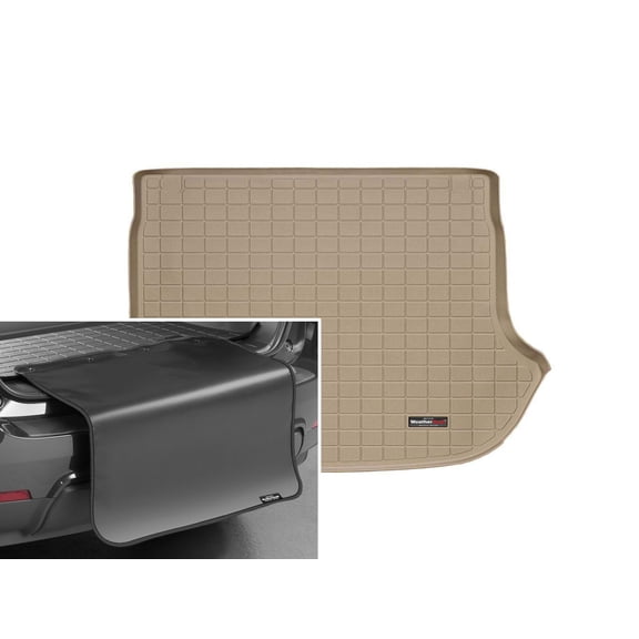 WeatherTech Cargo Trunk Liner with Bumper Protector compatible with 2009-2014 Nissan Murano - Behind 2nd Row w/ Bumper Protector, Tan