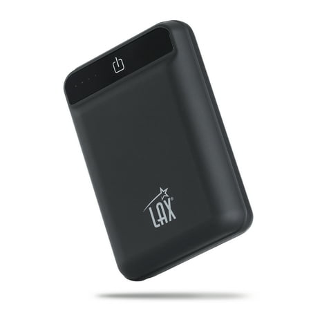 LAX Pro Mini External Battery Backup Charger 10000mAh Portable Power Bank - 2x High-Speed 5V/2A USB Charging Ports – iPhone, iPad, Samsung Galaxy, Android Smart