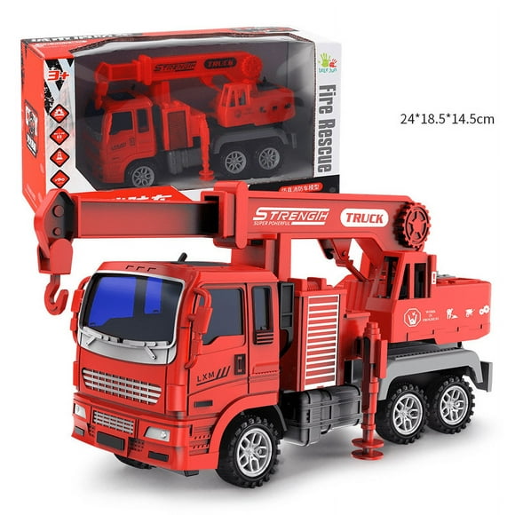 (One Piece) Children's Sprinkler Fire Truck Toy Large Simulation Sprinkler Model Boy Music Lifting Ladder Car Toy (Fire Boom Truck)