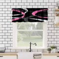 thumbnail image 2 of Black Valance Curtain Black Grey Abstract Geometric Modern Grid Pattern Minimalist Rod Pocket Valance Window Treatments Short Curtains for Kitchen Bathroom Farmhouse 54x18inch, 2 of 6