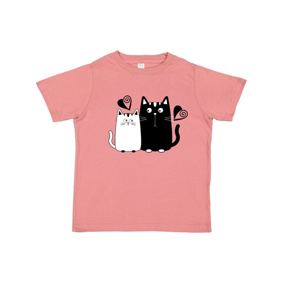 Inktastic Valentines Day Cat Couple Girls Toddler T-Shirt