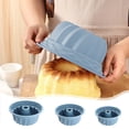 thumbnail image 1 of Pastry Making Containers 1-Piece Blue Silicone Savarin Cake Mold Non-Stick Baking Pan for Chiffon Cakes and Puddings Rkxzt, 1 of 6
