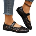 thumbnail image 5 of Willtoo Mary Jane Shoes Women, Hollow Flats for Women, Ballet Flats Shoes Round Toe Mary Jane Flats, Ankle Strap Spring Summer Shoes Dressy Comfortable, 5 of 7