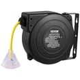 thumbnail image 2 of STAWAY Enrouleur de Rallonge Rétractable 50 Pieds, 14AWG Robuste, 3 Prises avec Lumière, Protection contre les Surcharges, Rétractable Automatiquement, Montable au Mur, Parfait pour Outils Électriques, 2 of 9