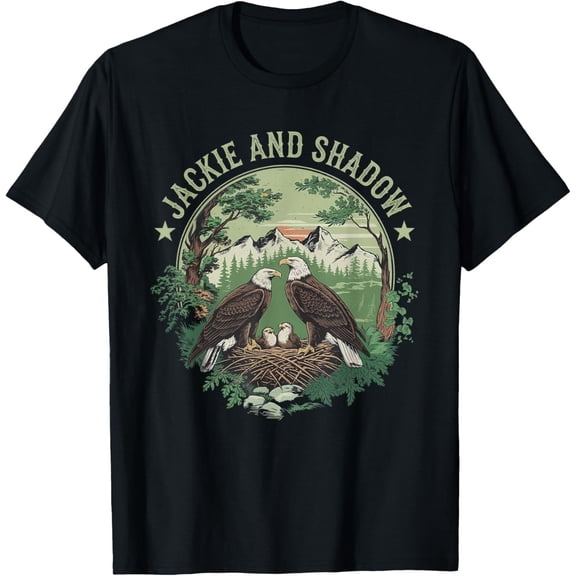 Vintage Jackie And Shadow Bald Eagle Family Nature Lovers T-Shirt Hoodie