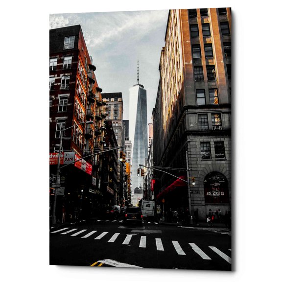 Cortesi Home  "Lower Manhattan" by Nicklas Gustafsson, Giclee Canvas Wall Art - Gold 40"x60"