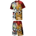 thumbnail image 3 of Tom And Jerry Boys Girls Short Sleeve Mesh T-Shirt And Shorts Outfit Set Summer Clothes Set for Kids, 3 of 8