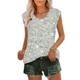 thumbnail image 2 of Birdeem Débardeur pour Femmes, Manches Courtes, Été, Décontracté, Basique, Blouses Amples, 2 of 12