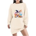 thumbnail image 1 of Pisexur Robes de Noël pour Femmes, Robe Chandail en Molleton à Col Rond Imprimé Verres de Vin Tendance, Robe de Fête Décontractée à Manches Longues, Robe de Vacances de Noël Mini Robe, 1 of 4