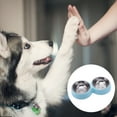 thumbnail image 4 of Cuenco doble de acero inoxidable para mascotas de color caramelo Laklulu, cuenco para perros y gatos, cuenco de plástico para mascotas, 4 of 5