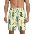 thumbnail image 3 of Lsque Seahorse Mens Sleep Pajama Shorts,Short Pajama Pants, Cotton Ultra-Soft Knit-4X-Large, 3 of 9