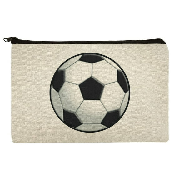 Soccer Ball Football Pencil Pen Organizer Zipper Pouch Case