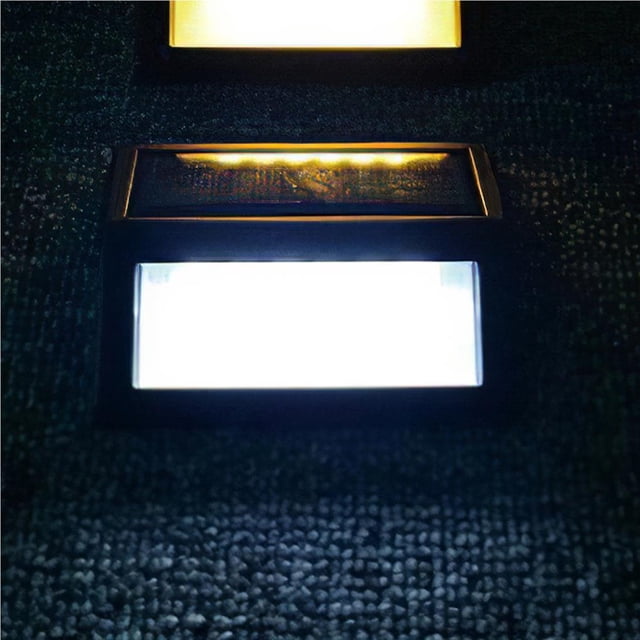 Solar Wall Light Waterproof Solar LED Wall Light Automatic Lighting Landscape Wall Light with Long Endurance White Light 6 LED Beads for Home Yard Garden