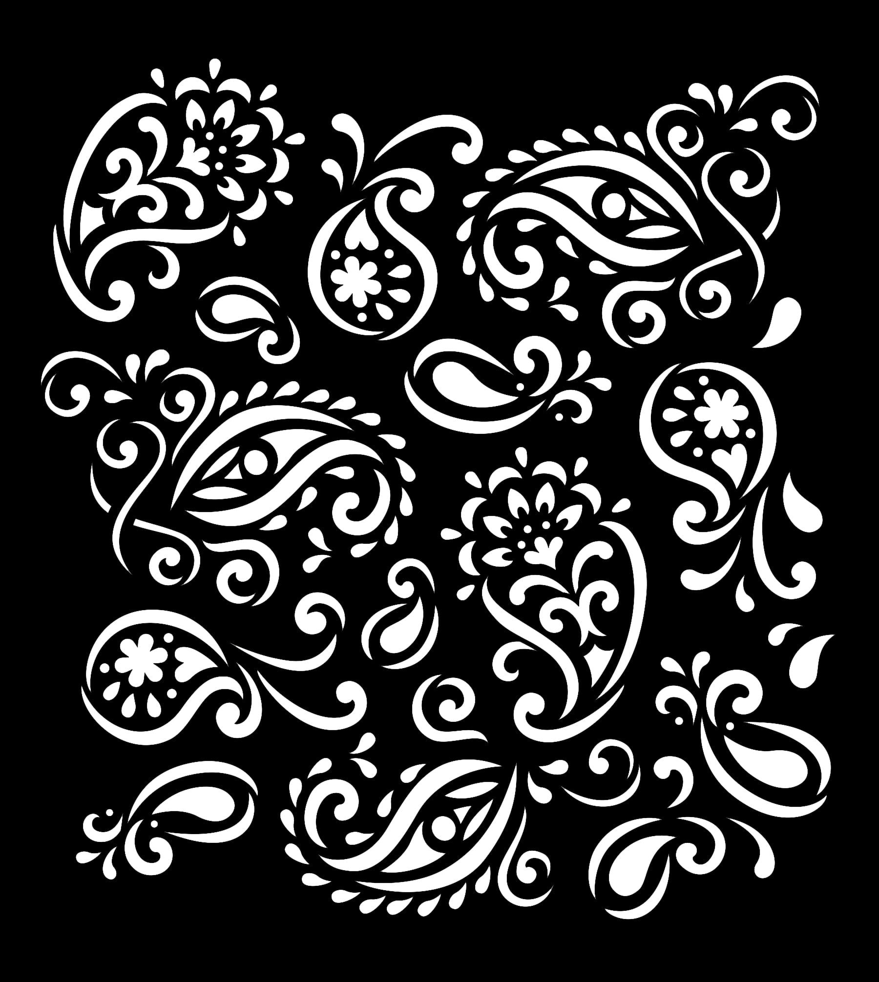 Folkart Handmade Charlotte Stencil Paisley Delight