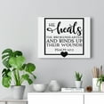 thumbnail image 5 of Scripture Walls Psalm 147:3 He Heals The Brokenhearted Bible Verse Canvas Christian Wall Art Ready to Hang Unframed, 5 of 12
