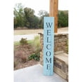 thumbnail image 3 of Rustic Light Aqua Blue Front Porch Welcome Sign, 3 of 5