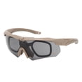 thumbnail image 4 of Gafas de tiro con protección UV, gafas militares para exteriores, a prueba de viento, a prueba de polvo, medio marco, gafas de motocicleta, protección para los ojos para hombres y mujeres, color caqu, 4 of 12