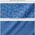 thumbnail image 2 of Soimoi Blue Cotton Cambric Fabric Buttercup Floral Print Fabric by the Yard 42 Inch Wide, 2 of 7