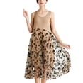 thumbnail image 1 of Liacowi Women's Summer Tank Dress Casual Sleeveless Scoop Neck Floral Print Mesh Long Dress, 1 of 6