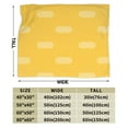 thumbnail image 4 of ZNDUO Lightweight Microfiber Bed Blanket, Simple Yellow Small Fresh Pattern Super Soft Flannel Cozy Throw Blankets, 60"x50", 4 of 8