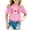 Pink, variant on Kids Canada Day Flag Shirt Patriotic Maple T-shirts for Boys Girls Short Sleeve Crewneck Cotton Graphic Tees Tops