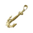 thumbnail image 4 of 14K Gold 3-D Ship Anchor and Sailor Rope Pendant, 4 of 5