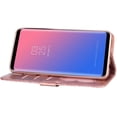 thumbnail image 4 of case for Samsung Galaxy A32 5G (Not 4G) Wallet Case, Girly Glitter Sparkly Bling Leather Case Zipper Pocket with ID Card Holder Slot Shockproof Magnetic Cover for Samsung Galaxy A32 5G SFLL Rose Gold, 4 of 10