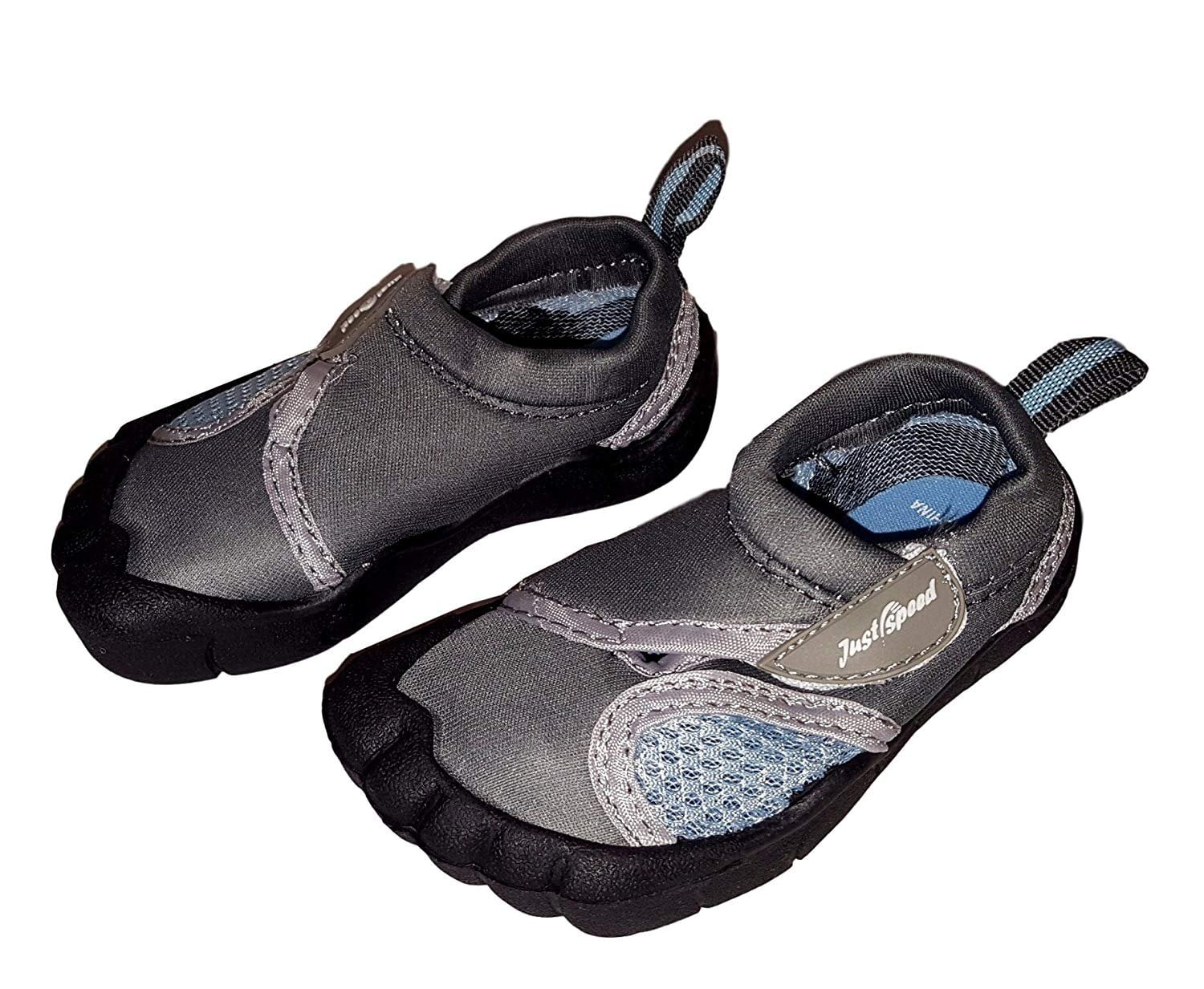 Toddler Walkers Toe Reinforced Aquatic Water Shoes with Hoop Loop