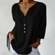 thumbnail image 2 of Vestidos Casuales Para Mujer, Blusas De Mujer De Moda Blusas de verano para mujer, de manga 3/4, lisas, con cuello en V y bolsillos, 2 of 7