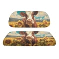 thumbnail image 2 of Pzuqiu Cow Sunflower Print 2-Piece Golf Cart Seat Covers - Breathable Washable Universal Seat Protector for Golf Lovers Gift, 2 of 10