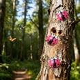 thumbnail image 4 of Iron Beetles Ladybugs Outdoor Wall Decor, Wenini Hand Painted Iron Garden Ornament Weather Resistant, 2.76in Hanging Decoration for Fence Balcony Courtyard Tree, Hot Pink, 4 of 6