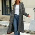 thumbnail image 2 of Aboser Fuzzy Fleece Long Cardigan for Women Plus Size Open Front Sweater Coats Warm Sherpa Plush Jackets Lapel Long Sleeve Cardigan Sweaters, 2 of 8