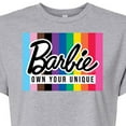 thumbnail image 3 of Barbie Pride - Own Your Unique - Juniors Cropped Cotton Blend T-Shirt, 3 of 5