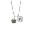 thumbnail image 2 of Delight Jewelry Silvertone Antiqued Sand Dollar Silvertone Script Initial Disc - O - Charm Necklace, 20"+3", 2 of 4