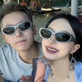 thumbnail image 3 of Gafas De Sol Punk Rectangular Mujeres Espejo Deportes Al Aire Libre Colorido Moda Hombres Sombras Marco Cuadrado Verano Salvaje Ciclismo, 3 of 4