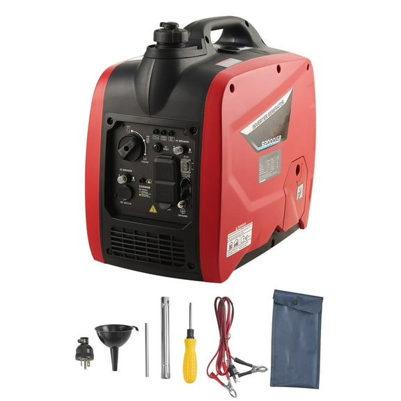 KFFKFF Portable 2900W Peak Watt Inverter Generator, Quiet and Gas-Powered, Ideal for Home Use, Compact and Lightweight Design with Stable Performance, CO Sensor, and Extended Operation Time