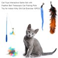 thumbnail image 4 of Cat Toys Interactive Game Set with Feather Bell Telescopic Cat Fishing Pole Toy for Indoor Kitty Old Cat Exercise 10PCS, 4 of 9