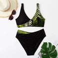 thumbnail image 4 of PEASKJP Bikini Set for Women 2 Piece Plus Size High Waisted Modest Tankinis Sets Swim Top with Boyshorts Green L, 4 of 5