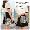 thumbnail image 6 of FORMRS Crossbody Bag for Women Quilted Travel Shoulder Cell Phone Purse with Chain Strap Handbag, Red Abstract Geometric, 6 of 7