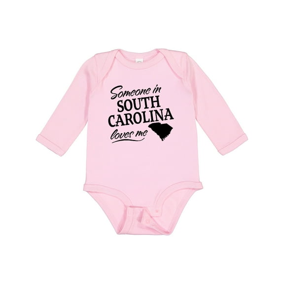 Inktastic Someone in South Carolina Loves Me Boys or Girls Long Sleeve Baby Bodysuit