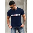thumbnail image 3 of ABPHQTO Camiseta para hombre con gráfico de la bandera estadounidense Blue Freedom para hombre, 3 of 5